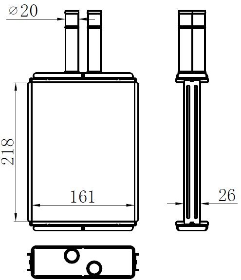 KALORİFER RADYATÖRÜ BRAZİNG VECTRA B BORULU 220x165x26