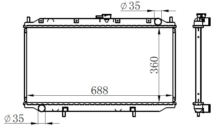 RADYATOR BRAZİNG MT 360X698X26 PRİMERA P11 96- 62927