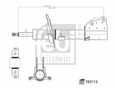 AMORTISOR ON GAZLI. KISA 27mm MERCEDES CITAN W415 12 . RENAULT KANGOO III 08