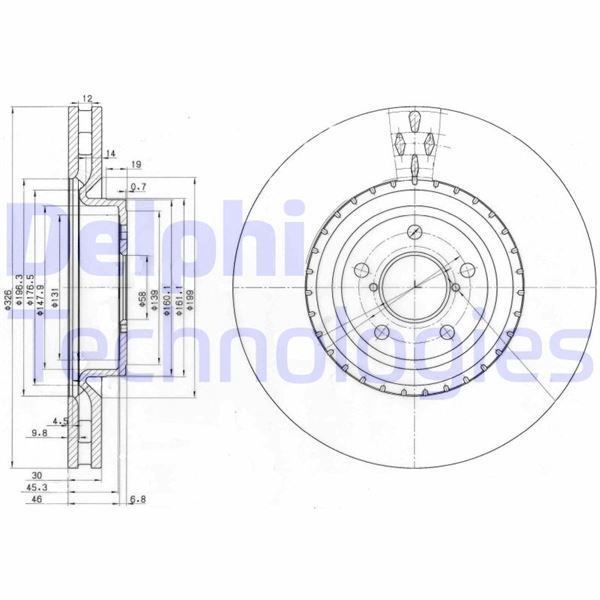 FREN DİSKİ ÇİFTLİ PAKET . DELİKLİ ÖN SUBARU IMPREZA 01/2002 09/2012