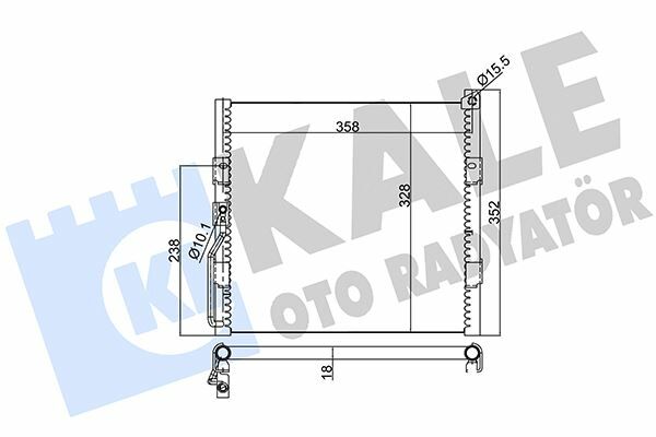 KLİMA KONDENSERİ CIVIC V-VI-CRX III AL/AL 359x328x16