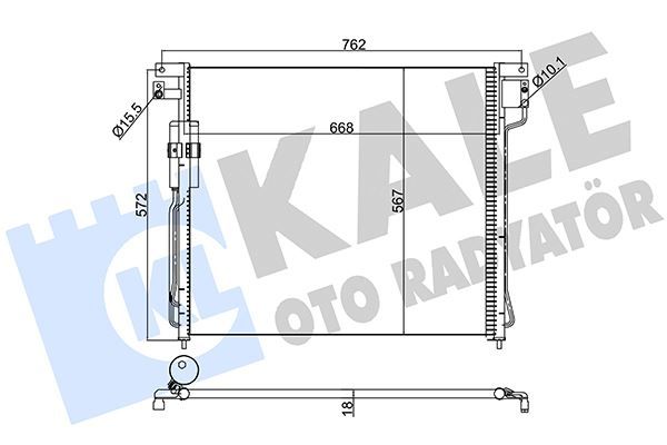 KLİMA KONDENSERİ NISSAN NAVARA D40 -PATHFINDER R51 AL/AL 688x570x18