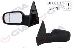DIŞ DİKİZ AYNASI SOL MEGANE 02 ELEKTRİKLİ ISITMALI ASFERİK 5 FİŞ VM-138EHAL
