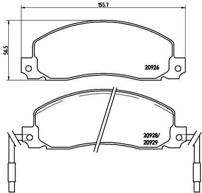 DİSK FREN BALATASI ÖN FIAT 130 2.9/3.2 02/69-03/78 RENAULT 20 2.0/2.2 10/77-12/83