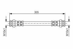 FREM HORTUMU PEUGEOT 406 8B 08/95-01/05-PEUGEOT 406 BREAK 8E/F 10/96-10/04-PEUGEOT 406 COUPE 8C