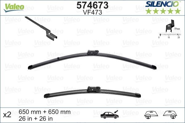 ÖN SİLECEK SÜPÜRGE TAKIMI OPEL ASTRA J 10 20 65 65cm x2 FLATBLADE-MUZ TİPİ