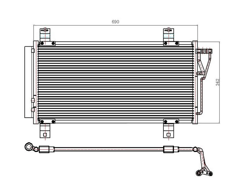 KLİMA KONDENSERİ MAZDA 6 07 690X320X16 OTO.-MEK.
