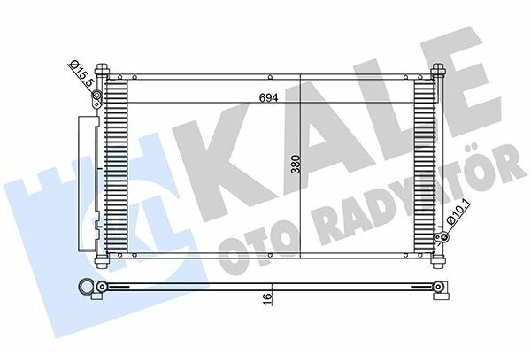 KLİMA KONDENSERİ HONDA FIT III AL-AL 714X380X16