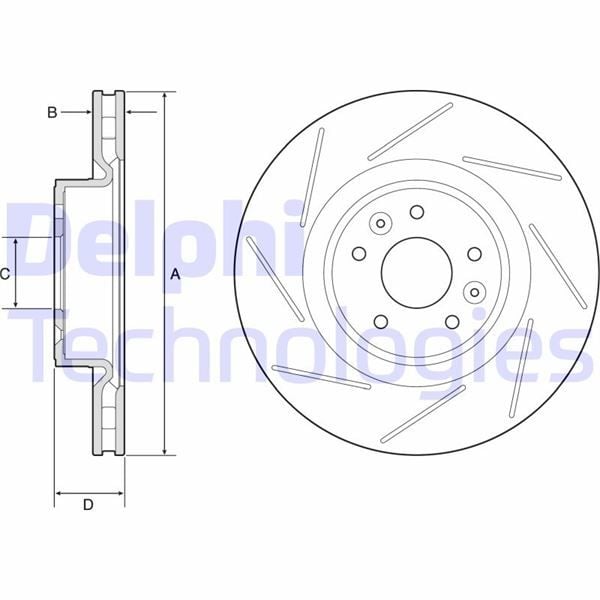FREN DİSKİ TEKLİ PAKET - BOYALI. DELİKLİ ÖN RENAULT MEGANE 11/2008 12/2015
