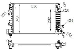 RADYATOR BRAZİNG AT 549X398X16 AVEO 1.4İ 2011 0 61696