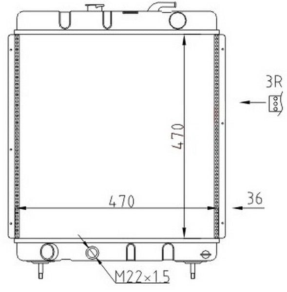 RADYATOR MECHANİCAL MT 470 470 36 J9 63562