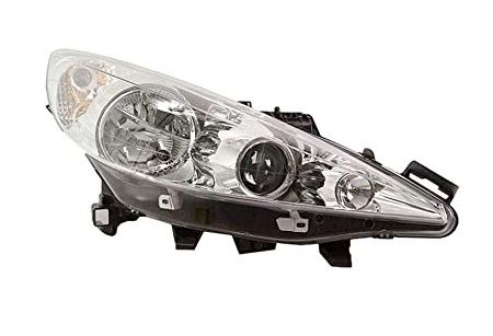 SAĞ FAR HAREKETLİ MERCEKLİ PEUGEOT P207 07 15 BEYAZ HALOJEN H1.H7.W5W