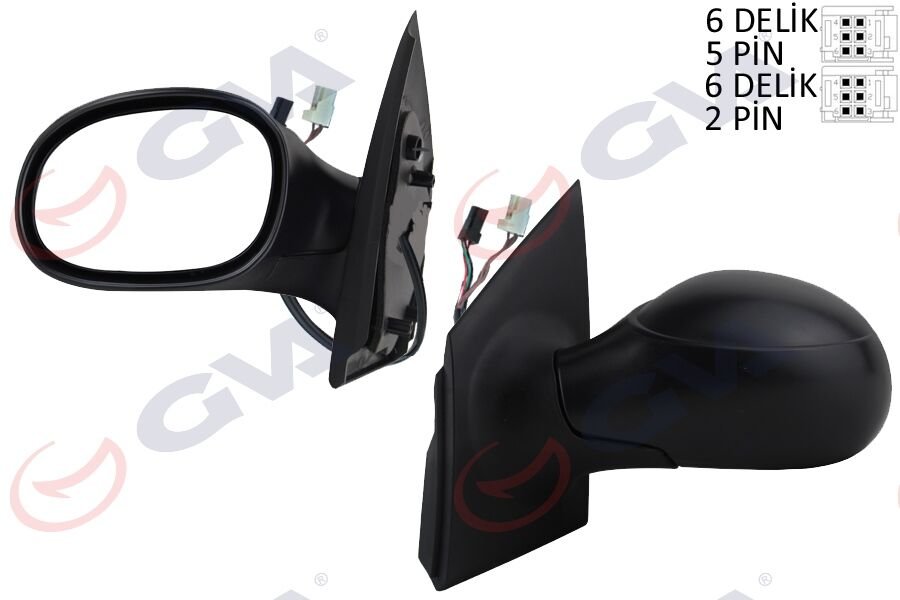 DIŞ DİKİZ AYNASI SOL C2 03 ELEKTRİKLİ ISITMALI KONVEKS 2 FİŞ VM-502EHL