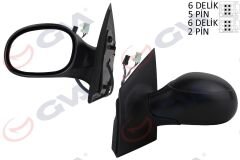 DIŞ DİKİZ AYNASI SOL C2 03 ELEKTRİKLİ ISITMALI KONVEKS 2 FİŞ VM-502EHL
