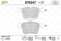 ARKA DİSK FREN BALATASI AUDI A3 12 S3 10/12 SEAT LEON 2.0 01/17 KODİAQ-SUPERB-ARTEON-GOLF