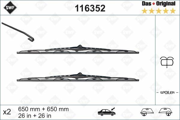 SWF X2 650 650 mm ST YT CITROEN C8. PEUGEOT 807