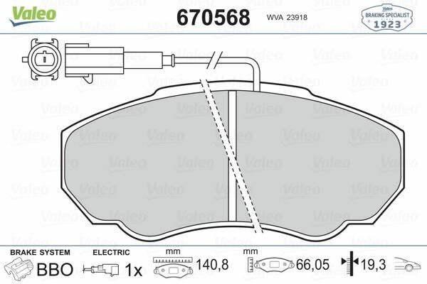ÖN BALATA FİŞLİ DUCATO 02-06 BOXER 02-06 JUMPER 02-06 K.Ç TİP 1400 KG