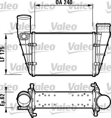 x TURBO RADYATÖRÜ INTERCOOLER PASSAT-A4-A6- 1.8 T-1.9 TDI 240x175x62