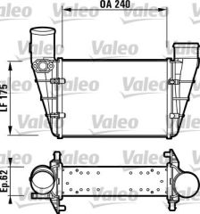 x TURBO RADYATÖRÜ INTERCOOLER PASSAT-A4-A6- 1.8 T-1.9 TDI 240x175x62