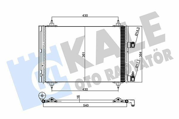 KLİMA RADYATÖRÜ KONDENSER PEUGEOT P307-P307 SW CITROEN C4-C5 2.0 HDI 01- AL/AL