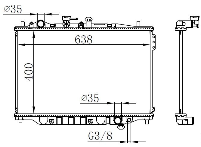 RADYATOR BRAZİNG MT 400X648X16 626- 1.6İ/1.8İ/2.0İ/2.2İ 87- 62405