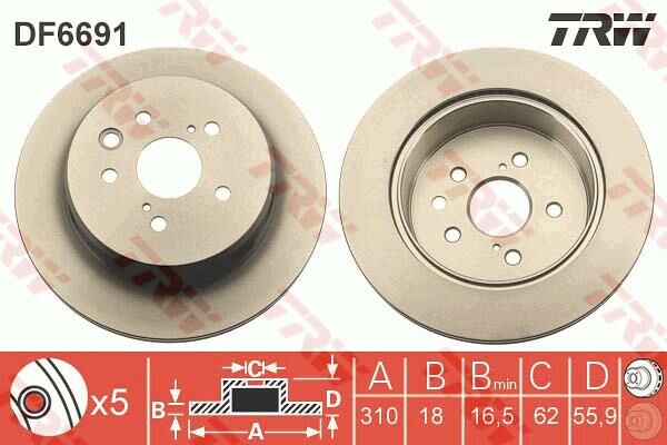 FREN DİSKİ ARKA AKS LEXUS GS L1 IS III E3 RC C1