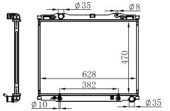 RADYATOR BRAZİNG AT 470X628X26 SORENTO 2.5 DİZ.
