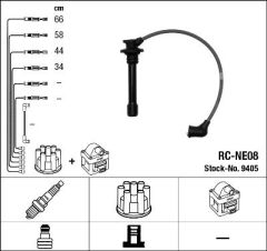 BUJİ KABLOSU NISSAN PRIMERA BUJİ KABLOSU 9405 1.6L GA16 P11 96-01 RC-NE08