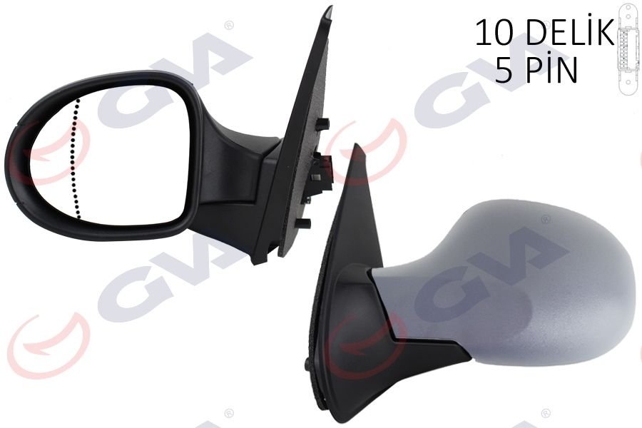 DIŞ DİKİZ AYNASI SOL SYMBOL THALIA 08 ELEKTRİKLİ ISITMALI ASTARLI ASFERİK 5 FİŞ VM-6124EHPAL