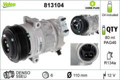 KLİMA KOMPRESÖRÜ FIAT DOBLO 10 FIORINO 07 GRANDE PUNTO 05 13 LINEA 07 CORSA D 06 14 PEUGEOT BIPPER CITROEN NEMO ALFA MITO 09 18 1.3 MTJ 1.7 CDTI 12V 6 KANAL 110MM