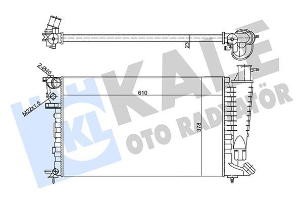 RADYATÖR PEUGEOT 306 93 02-CITROEN SAXO 1.4 96 03-XSARA 97 03-ZX 91 97 1.4 1.6 1.8 AT/MT 23MM AL/MKNK 610X378X23