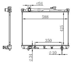 RADYATOR BRAZİNG AT 425X588X26 GRAND VİTARA 2.7İ 97 64194A