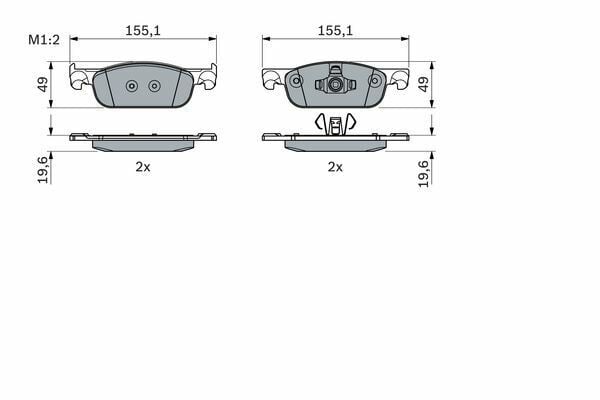 ÖN FREN BALATASI RENAULT CLIO IV 12 SYMBOL III 13 DACIA SANDERO II 13 LOGAN MCV II 14 LOGAN II 13 0.9TCe 1.0SCe 1.2 1.2TCe 1.5dCi 1.6