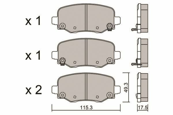 ARKA FREN BALATASI FIAT 500X 14 JEEP RENEGADE 14 COMPASS 20 ALFA ROMEO TONALE 22 1.3D MTJ 1.3TB 1.4 1.6D MTJ 1.6E-TORQ 2.0D MTJ