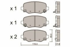 ARKA FREN BALATASI FIAT 500X 14 JEEP RENEGADE 14 COMPASS 20 ALFA ROMEO TONALE 22 1.3D MTJ 1.3TB 1.4 1.6D MTJ 1.6E-TORQ 2.0D MTJ
