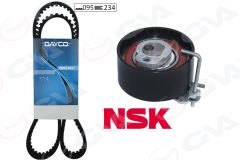 EKSANTRİK GERGİ KİTİ 095x234 CLIO II-III-KANGOO-LOGAN-SANDERO-MODUS 1.2-1.2 16V D4F-D7F K015577XS 1680600QAW