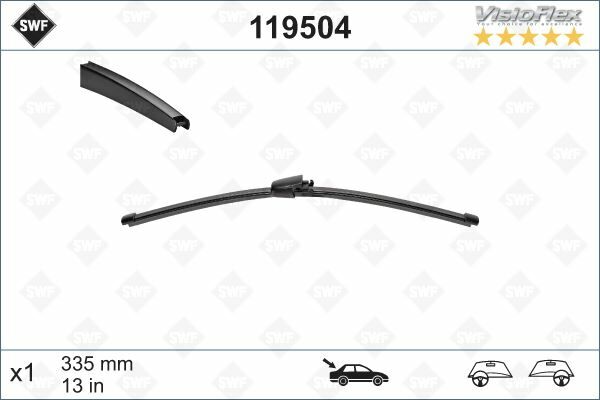 SİLECEK SÜPÜRGESİ ARKA GOLF5-GOLF6-POLO-IBIZA-TIGUAN 335 mm