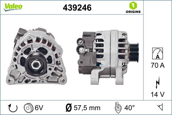 ALTERNATÖR 14V 70a P206-P306-EXPERT-PARTNER-BERLINGO-XSARA