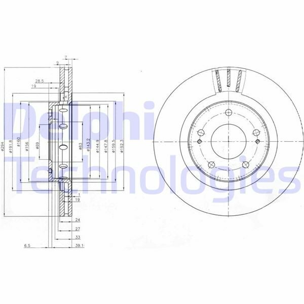 ÖN FREN AYNASI PEUGEOT P4007 07 CITROEN C-CROSSER 07 OUTLANDER 12 294x24x22.4xHAVALI