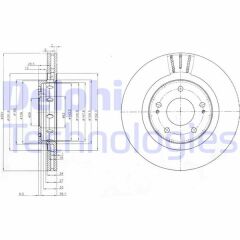 ÖN FREN AYNASI PEUGEOT P4007 07 CITROEN C-CROSSER 07 OUTLANDER 12 294x24x22.4xHAVALI