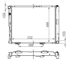 RADYATOR BRAZİNG MT 532X488X32 E200 D W124 84-