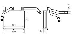 KALORIFER RADYATORU BRAZING MAZDA B2500 140X165X26 AT/MT SANZUMAN