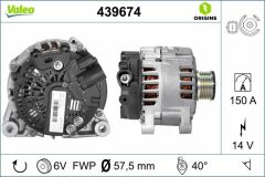 ALTERNATÖR 14V 150A PARTNER-BERLINGO-P206-P207-P307-C2-C3-C4-EXPERT-JUMPY-BOXER-JUMPER-DUCATO 1.6HDI-2.0HDI 439502