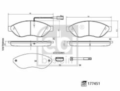 ÖN BALATA DUCATO 3-4-BOXER 3-4-JUMPER 3-4 06 11 16Q-20Q- KARSAN JEST TEK FİŞLİ