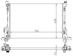 RADYATOR MECHANİCAL MT 750 490 23 VİVARO 1.6 CDTİ/RENAULT TRAFİC 1.6 DCI 115PS 14 630803