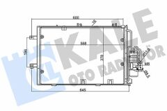 KLİMA KONDENSERİ COMBO-CORSA C-TIGRA AL/AL 588x381x16