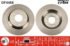 FREN DİSKİ ARKA AKS MAZDA 5 CR19 5 CW BIANTE CC PREMACY CP