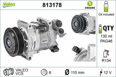 KLİMA KOMPRESÖRÜ COMBO E-CROSSLAND-GRANDLAND-PARTNER-BERLINGO-RIFTER-P208-P308-P508-P2008-P3008- P5008-C3-C4-C5-DS3-DS4-DS5 1.2 PrueTech 1.5 DV5 2.0 BlueHdi