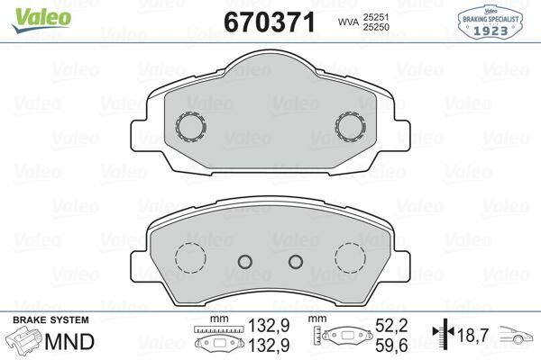 ÖN FREN BALATASI PEUGEOT P301 12 P308 13 CITROEN C-ELYSEE 12 C4 14 266mm