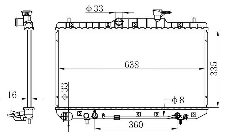 RADYATÖR BRAZİNG ACCENT ADMIRE 1.6İ 99 335x638x16